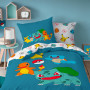 Pokémon Power Parure de lit Enfant | 100% Coton | Oeko-TEX | Housse de Couette 140x200 cm + Taie d'oreiller 63x63 cm | Imprimé R