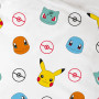 Pokémon Power Parure de lit Enfant | 100% Coton | Oeko-TEX | Housse de Couette 140x200 cm + Taie d'oreiller 63x63 cm | Imprimé R
