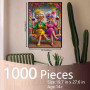 Swing Vieille Femme Jigsaw Puzzle 1000 pièce pour Adultes Amis fête Verres de vin Fleurs en Fleur Puzzle Impossible Dur Difficil