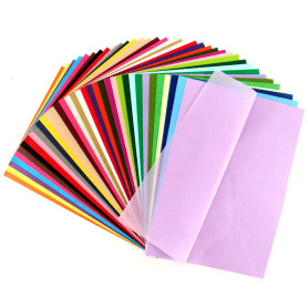 Feuilles de Papier de Soie Coloré - 400 Feuilles,21 * 29.7cm,36 Couleurs pour Papier d'Emballage Cadeau DIY de Loisirs Créatifs 