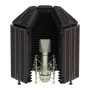 XTUGA Bouclier d'Isolation de Microphone, Mousse Acoustique Micro de Filtre Vocal Pliable avec Isolation, Filtre Anti-Pop.Convie