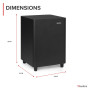 Audizio SW65C Caisson de Basses Actif Hi-FI 130W, Subwoofer 6,5" avec Réglage de Crossover, Design Compact Noir, Idéal pour Musi