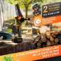GRÜNTEK Mini Tronçonneuse à Batterie Scie Tronconneuse Électrique Sans Fil Brushless Élagueuse de Jardin avec 2 Batteries, 2 Cha