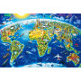 Puzzles pour Adultes 1000 pièces Repères du Monde 70 x 50 cm Puzzles pour Adultes Jeu éducatif Challenge Toy 1000 pièces Carte P