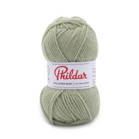 Phildar - Pelote de Laine Phil Super Baby - Laine à Tricoter - 70% ACRYLIQUE,30% LAINE D'AGNEAU - Aiguille n°3 - Couleur TILLEUL