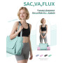 Sac Porte Tapis de Yoga, Sac de Sport Grand Format Type Tote Unisexe, Fermeture Éclair, Poche Imperméable pour Affaires Mouillée