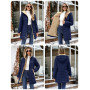 Tuopuda Manteau Femme Hiver Matelassée Veste Polaire Chaud Parkas Blouson Zippée à Capuche mi Longue Coat Outercoat Slim Fit Cas