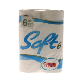 Fiamma 301/051 Article de Camping Soft 6 Lot de 6 Rouleaux de Papier Toilette