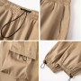 WZIKAI Pantalon cargo baggy décontracté pour homme - Pantalon cargo de parachute - Coupe ample - Hip Hop - Sarouel avec poches
