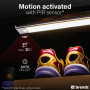 Brendz Lampe d'armoire avec détecteur de mouvement, éclairage rechargeable et d'intensité variable, barre LED sans fil, 3 tempér