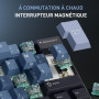 RK ROYAL KLUDGE C61 HE Clavier magnétique AZERTY Filaire 60%, interrupteurs à Effet Hall, Rapid Trigger 8 000 Hz, précision 0,01