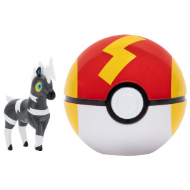 Pokémon Zébibron et Speed Ball Clip ‘N’ Go Comprend Une Figurine de Combat de 5 cm et Un Accessoire Speed Ball.