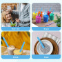 Lot de 4 bâtons mélangeurs en silicone réutilisables pour résine époxy, outils d'agitation pour mélanger la résine, la cire, la 