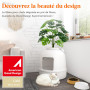 Lifewit Bac à Litière pour Chat avec Fausse Plante et Pelle, Bac à Litière Camouflé avec Contrôle des Odeurs et Filtre à Carbone