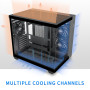 MUSETEX Boitier PC ATX, 3 Ventilateurs Non-LED préinstallés, Support RAD 360MM, Verre trempé 270° Full View Boitier Pc Gamer wit