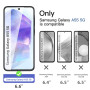 NEW'C Lot de 3, Verre Trempé pour Samsung Galaxy A55 5G Film en Protection écran efficace contre les Rayures - sans Bulles - Ult