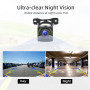 Podofo caméra de recul de voiture AHD Ultra HD Version nocturne étanche 158° pour autoradio Android (format P)