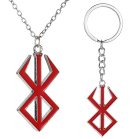 XUZOPIM Lot De 2 Collier Berserk Colliers Avec Pendentif Symbole Berserk Du Guerrier Fou De La Mythologie Viking Nordique Bijoux