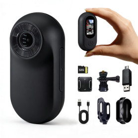 Frelisty Camera Portable Miniature, Caméra POV Magnétique Léger 26g, Mini Caméra Sport 1080P, Fixation Magnétique et Clip Rotati