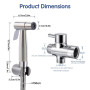 Vaporisateur de Toilette Douchette à Main Bidet en Acier Inoxydable - Pulvérisateur à double mode avec conception à double inter