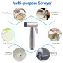 Vaporisateur de Toilette Douchette à Main Bidet en Acier Inoxydable - Pulvérisateur à double mode avec conception à double inter