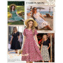 HEEKPEK Robe Femme d'été Chic et Elegant Robes à Manches Courtes Col en V Longue au Genou Ete Robe Décontractée de Plage Imprimé