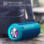 Ortizan Enceinte Bluetooth Portable 5.3, Bass Puissantes, Son 360°, Étanche IPX7, Autonomie 30h, Double Appairage Stéréo, Lumièr