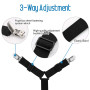 WADEO Lot de 2 Supports de Drap de Lit Réglables avec Clips et Bretelles - Tendeurs Réglables en Croix pour Drap-Housse - Compat