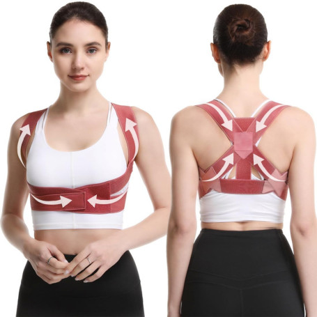 Correcteur de Posture, Redresseur de Dos, Posture Correcteur Dos Réglable, Ceinture Dorsale/Lombaire et Redresseur de Dos pour M