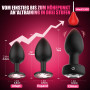 Ensemble de 4 Gode Anal avec Poire a Lavement pour Anus - Pureté Douce, Sensation Soyeuse, Vibromasseur Anal à distance APP Sext