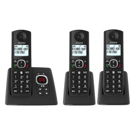 ALCATEL F530 Voice Trio - Téléphone Fixe Sans Fil DECT Avec Répondeur - Grand Écran Rétroéclairé - Haut-Parleur - Fonction Bloca