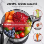 AMZCHEF Extracteur de Jus Fruits et Légumes, Large Ouverture XXL 160 mm pour Fruits Entiers, Slow Juicer Silencieux ≤45 dB, Capa