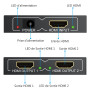 eSynic Splitter HDMI 2 Sorties, 4K/30HZ Répartiteur 1 Entrée 2 Sortie HDMI 1.4 Hdcp Bypass Splitter Duplicateur pour HDTV PS4 Bl