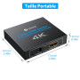 eSynic Splitter HDMI 2 Sorties, 4K/30HZ Répartiteur 1 Entrée 2 Sortie HDMI 1.4 Hdcp Bypass Splitter Duplicateur pour HDTV PS4 Bl