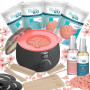 My skin WAX - Chauffe cire épilation professionnel avec bol silicone, appareil à cire chaude numérique: kit cire sans bande, 400