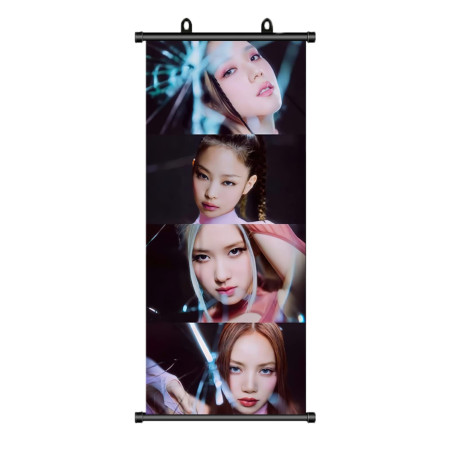 TuYines Blackpink Merchandise – Tableau enroulable, article de fan, poster en tissu, cadeau, poster en tissu pour décoration mur
