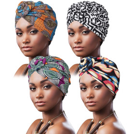 DRESHOW Fleur Bonnet de Perte de Cheveu Bonnet à Fleurs Contre le Cancer de Casquettes Chapeau Doux pour Femme Contre le Cancer