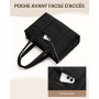 LOVEVOOK Sac Cabas Femme, Puffer Sac a Main Sacs Ordinateur Grand, Sac de Cours Sac Fourre Tout pour Les Cours Lycee Travail Uni
