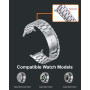 SUNDAREE Bracelet Compatible avec Samsung Galaxy Watch 8 Classic 46MM/8 44MM 40MM LTE(2025),No Gap Homme Femme Acier Inoxydable 
