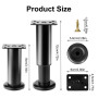 4 Pcs Pied de Meuble Reglable 8-12 cm, Pied Meuble Reglable, Pieds de Table de Nivellement pour Meubles, Pieds de Meubles Réglab