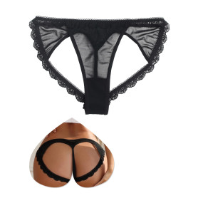 ohyeahlady String Ouvert à L'Arrière Femme Grande Taille Mini String Ficelle Sexy Erotique Chic Hot Culotte Tanga Fendue Sexy à 