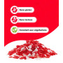 dekora – Confettis Cœur Rouges et Blancs en Sucre, 100 g – Décoration Saint-Valentin Chic pour Gâteau, Cupcake et Dessert