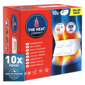 THE HEAT COMPANY Patch Chauffant - 10 pièces - EXTRA CHAUD - 12 heures de chaleur - chaleur immédiate - autochauffante - puremen