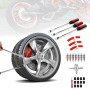 Intckwan DéMonte Pneus Moto Manuels, 3 Levier VéLo de 11,5 Pouces, Outil de Montage de Pneus avec 3 Protections de Jantes, pour 