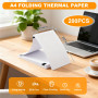 200 feuilles Papier Thermique A4, 210 x 297 mmPapier Imprimante Thermique, Papier Thermique A4 Pliable adapté aux documents et p