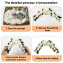 OrgMemory Fleur Arche Mariage, Artificielles Arche, 60cm, Fleur Murale Decorative, Fleur Artificielle Porte, Fleurs Arches, Deco