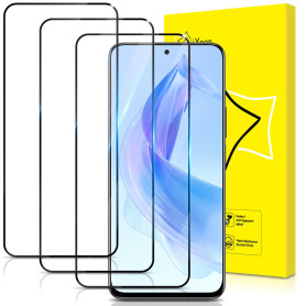 GiiYoon Lot de 3, Verre Trempé pour Honor 90 Lite 5G [Couverture Complète] [Vitre Protecteur 9H Dureté] [sans Bulles] [Anti-Rayu