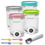 Pot pour Ninja Creamy Deluxe, HOVCEH 4 Pièces Récipient pour NC700 NC701EU, Accessoires pour500 ml Machine à Glace avec Couvercl