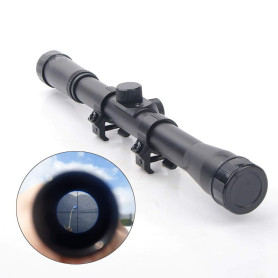 Hound - Lunette de visée télescopique Sportive 4x20 pour carabines à air comprimé et Airsoft, avec Supports (fusils de Petit Cal