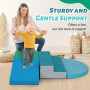 Wilwolfer Parcours Motricité Bébé 6 Pièces: Module Motricité Enfant Cuir PU Blocs Mousse Éducatifs - Jouets Descalade Bébé Struc